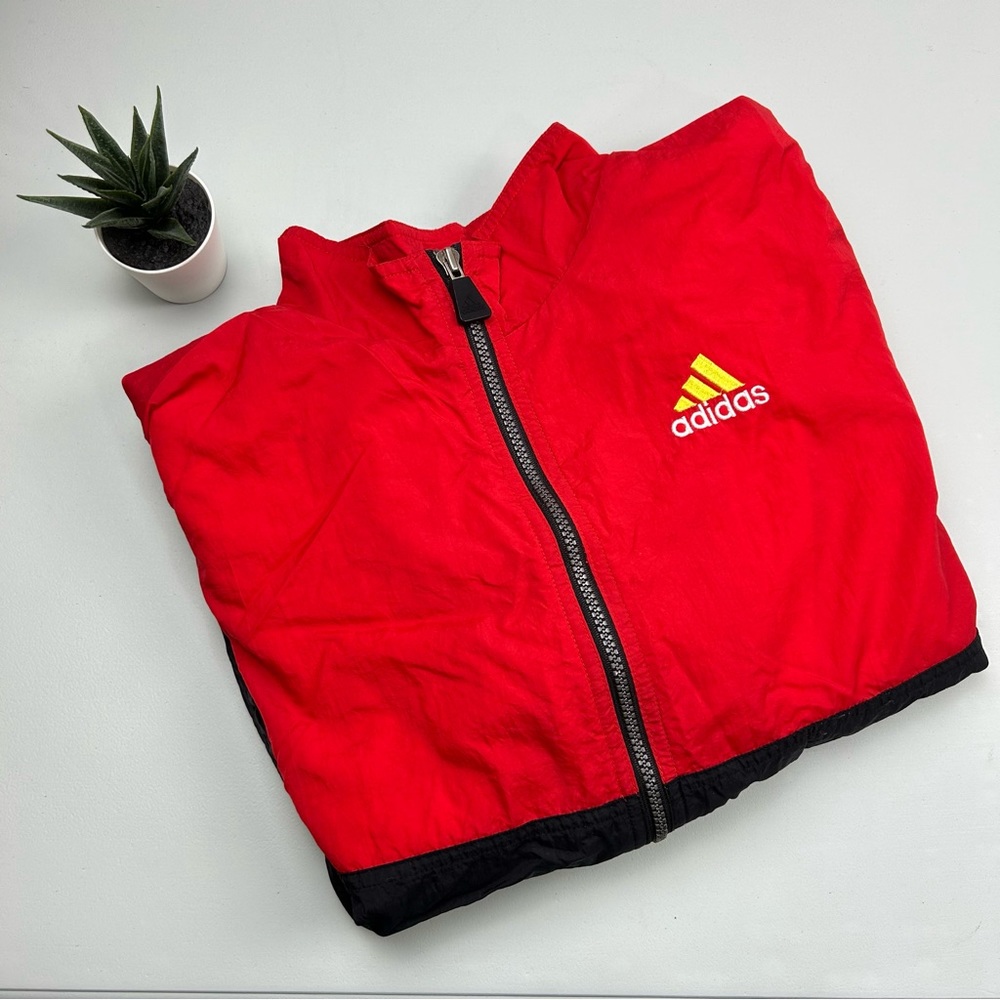 Adidas vintage 90s windbreaker zip up jacket